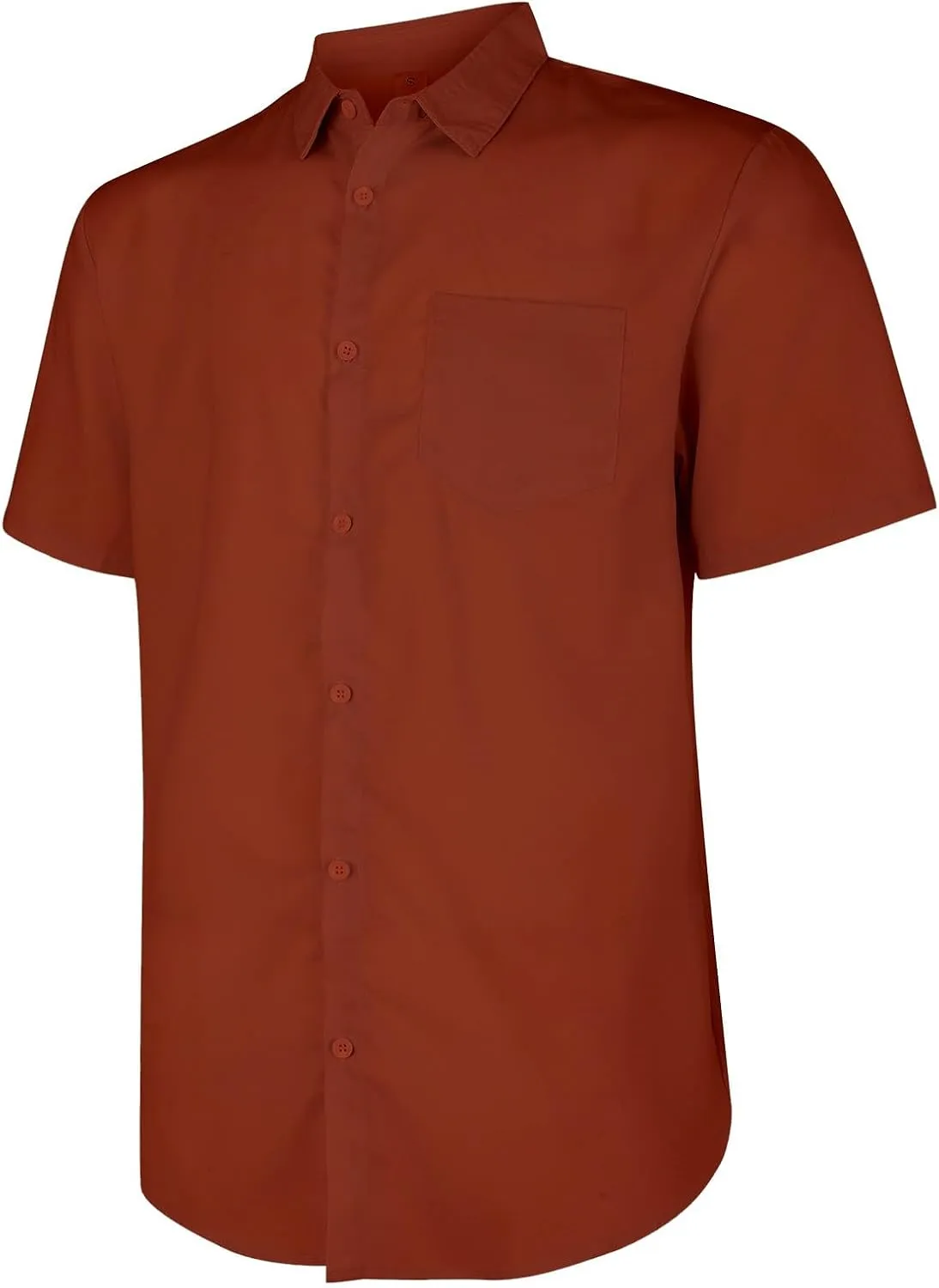 Mens Resort Wear 2025 Breathable Button Down Short Sleeve Shirt Regular Fit Formal with Pocket Summer Casual