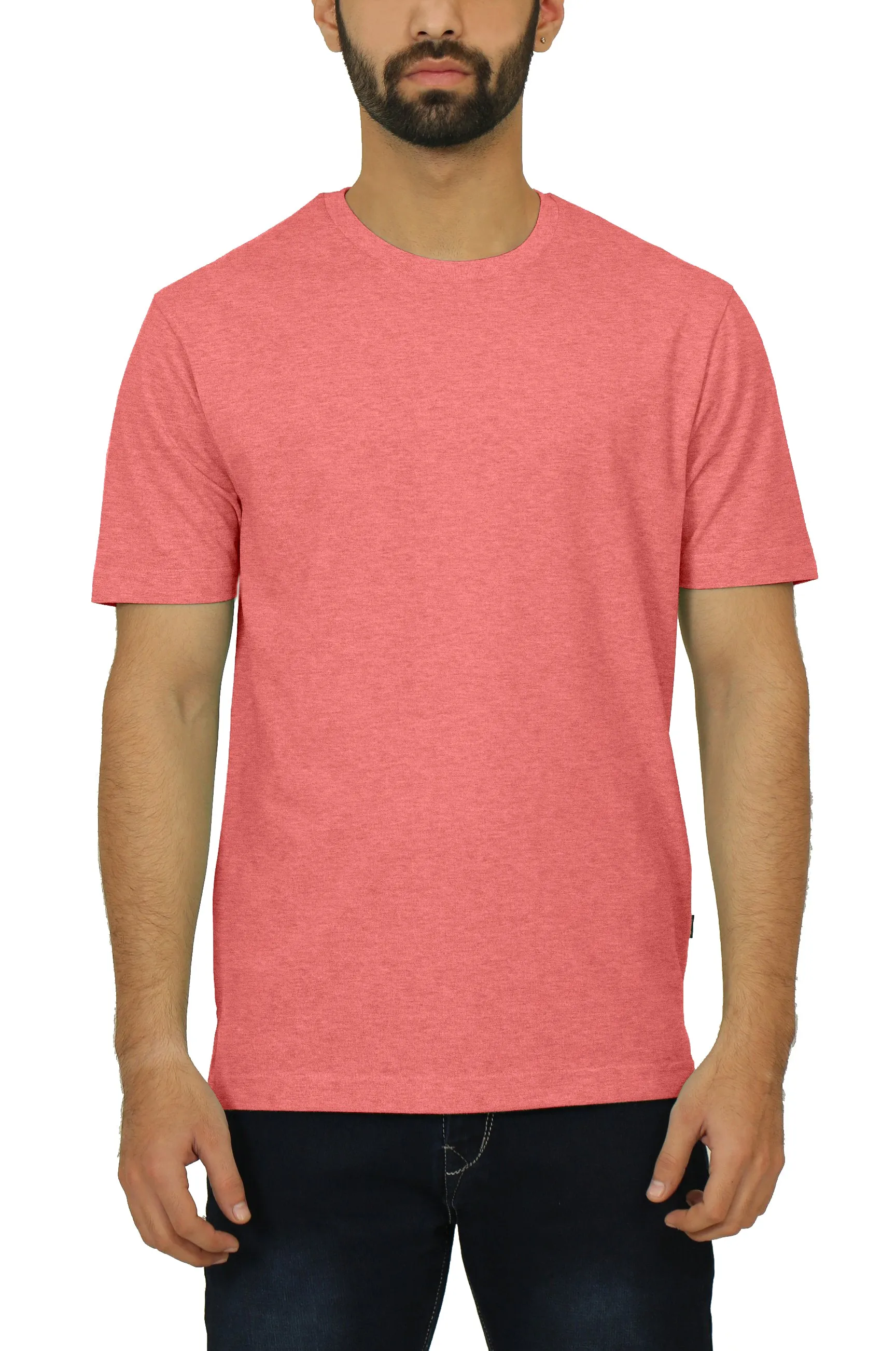 Men's Round Neck T-shirt - Banana Heather