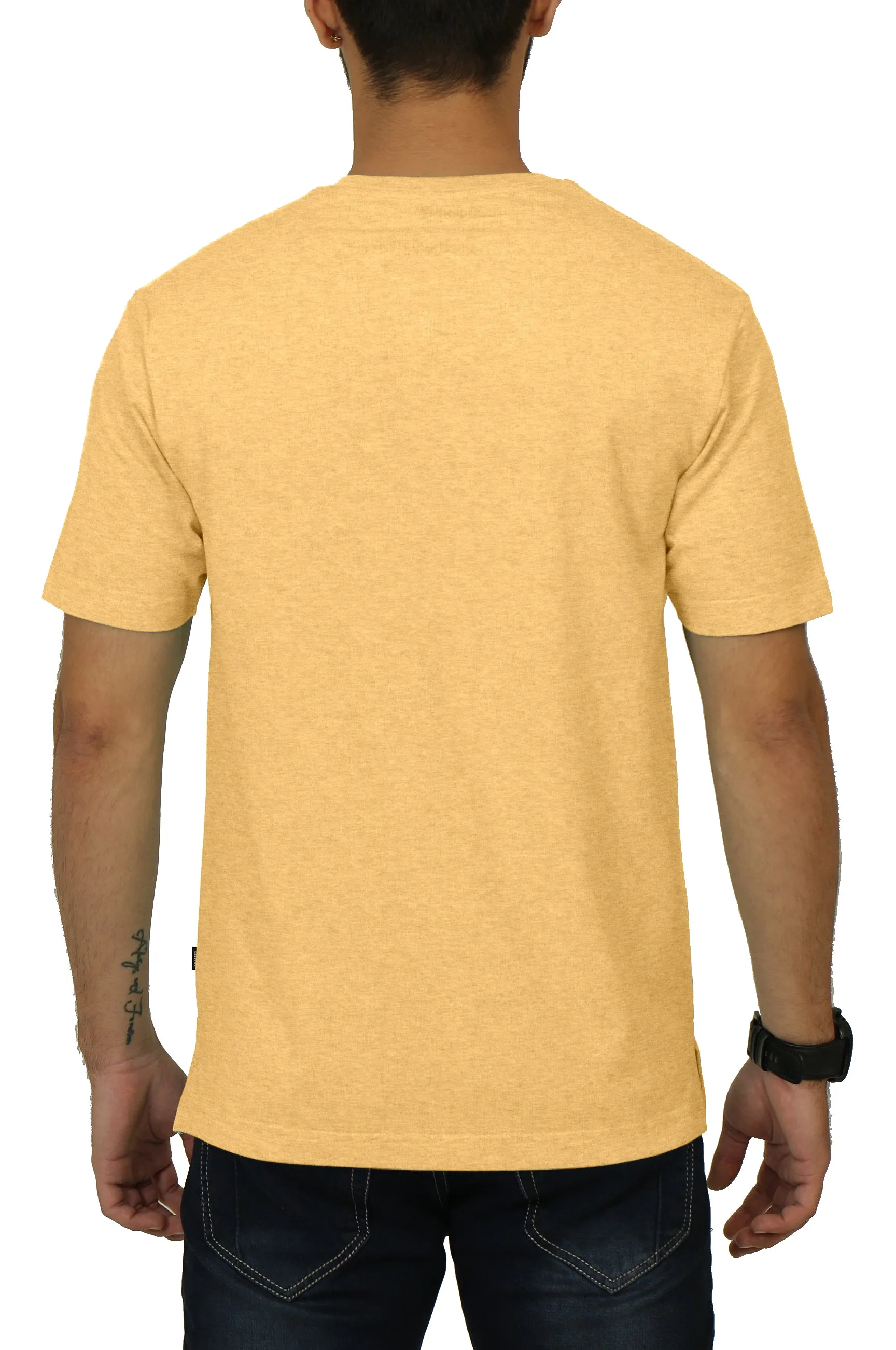 Men's Round Neck T-shirt - Banana Heather