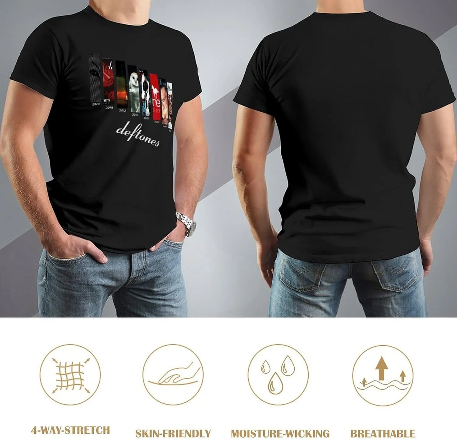 Mens Short Sleeve Crewneck T Shirts Funny Graphic Tees Shirt Tops