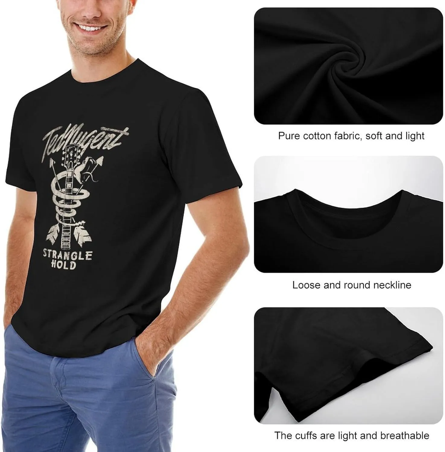Men's Short Sleeve Crewneck T Shirts Funny Graphic Tees Shirts Top