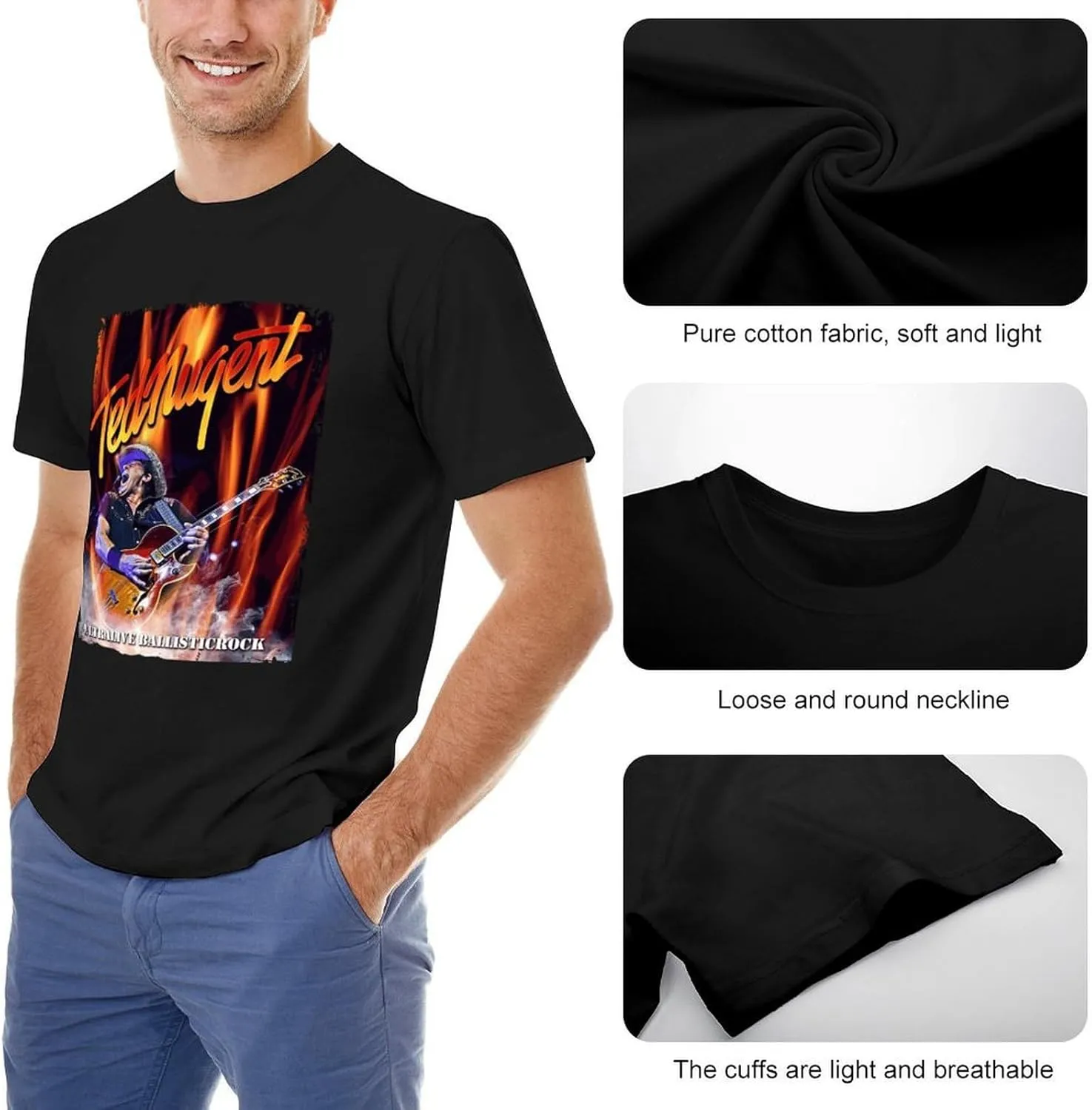 Men's Short Sleeve Crewneck T Shirts Funny Graphic Tees Shirts Top
