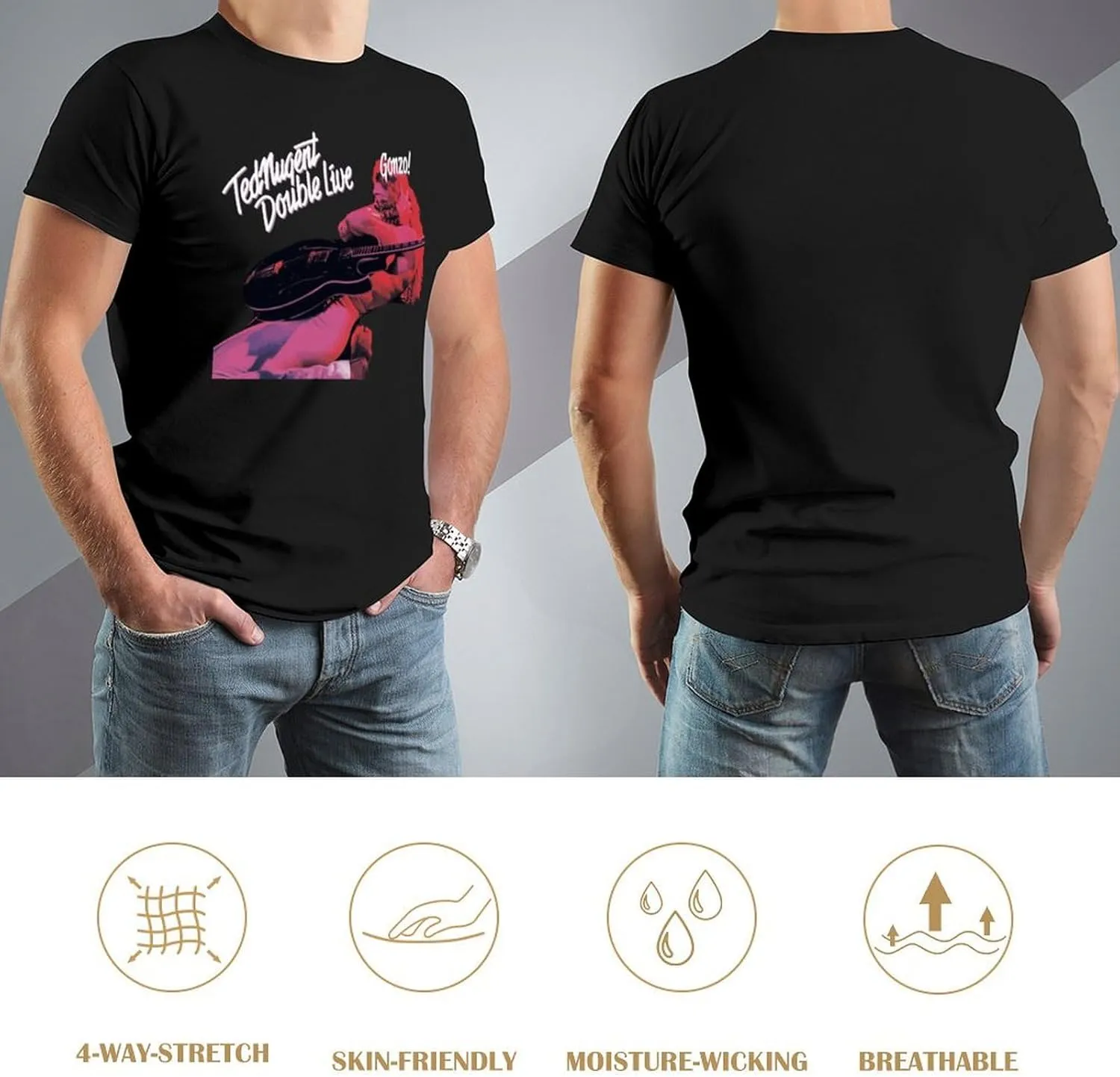 Men's Short Sleeve Crewneck T Shirts Funny Graphic Tees Shirts Top