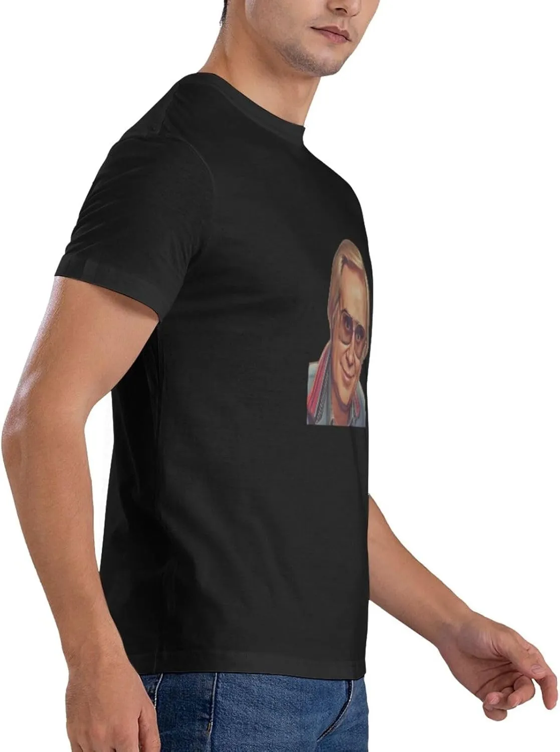 Men's Simple Breathable Cotton T-Shirts Fashionable Machine Washable Crew Neck T-Shirts