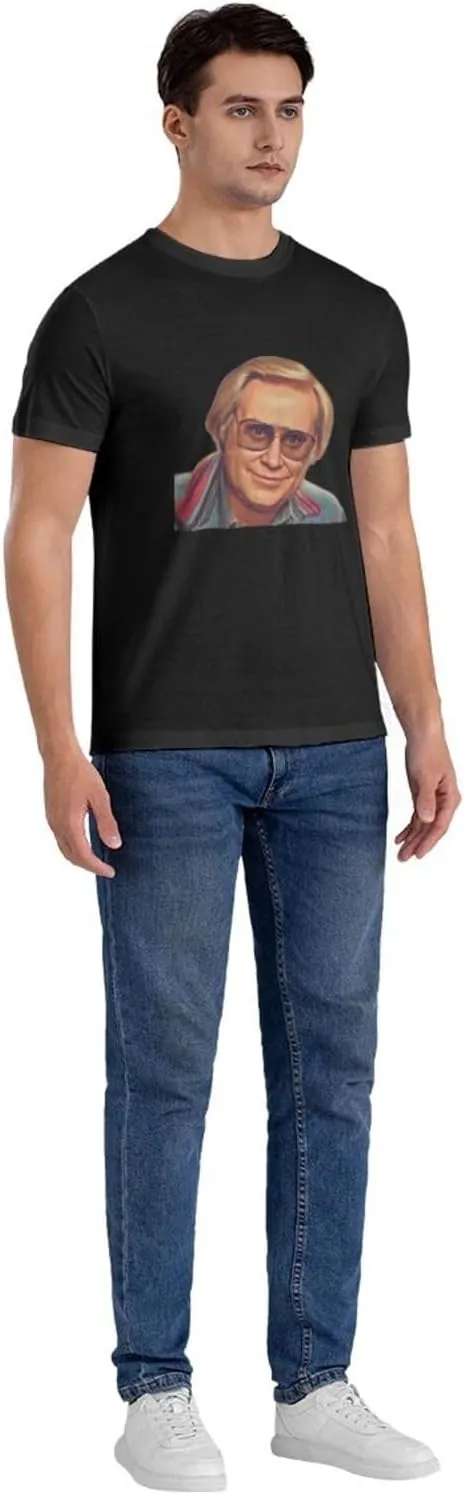 Men's Simple Breathable Cotton T-Shirts Fashionable Machine Washable Crew Neck T-Shirts