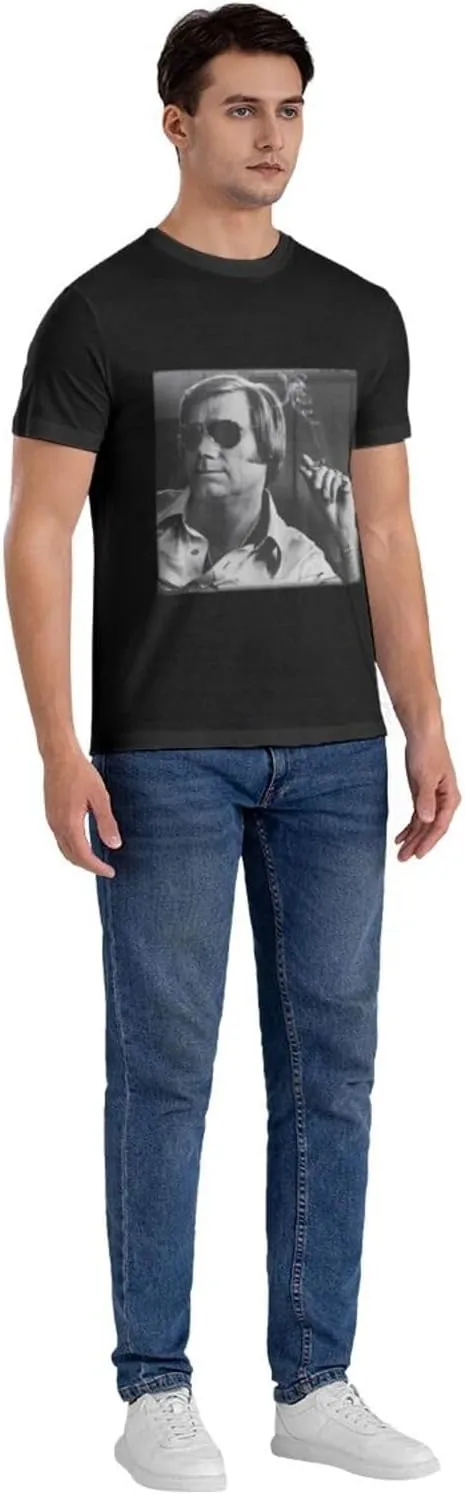 Men's Simple Breathable Cotton T-Shirts Fashionable Machine Washable Crew Neck T-Shirts