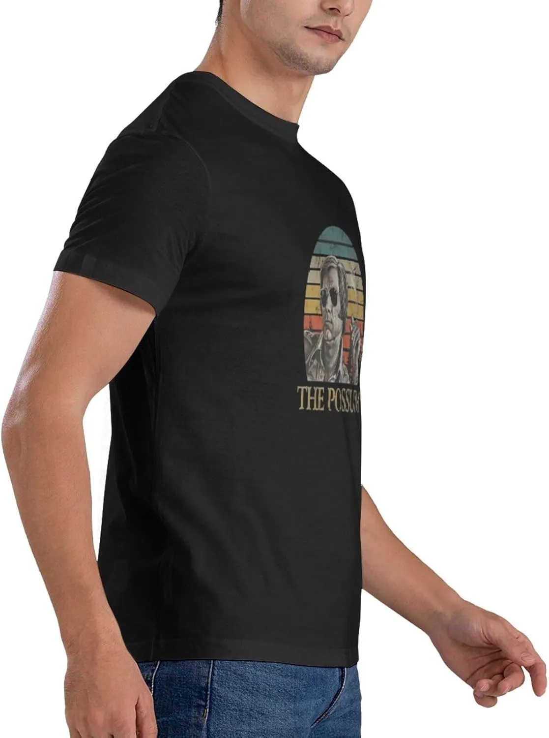 Men's Simple Slim Cotton T-Shirts Casual Easy Care Crew Neck T-Shirts