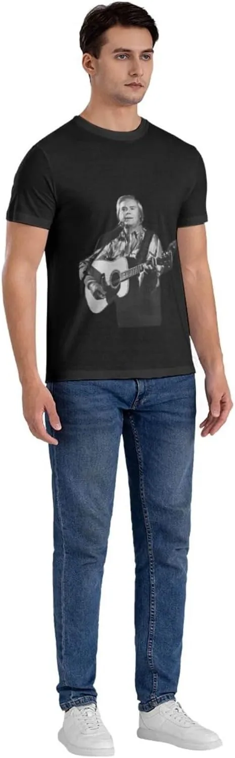 Men's Simple Slim Cotton T-Shirts Casual Easy Care Crew Neck T-Shirts