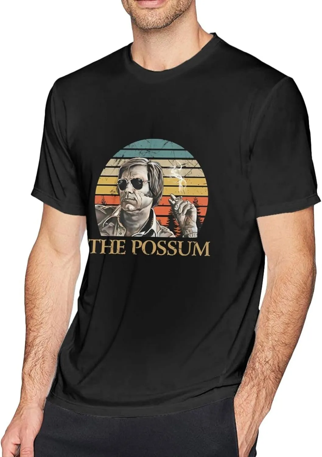 Men's Simple Slim Cotton T-Shirts Casual Easy Care Crew Neck T-Shirts