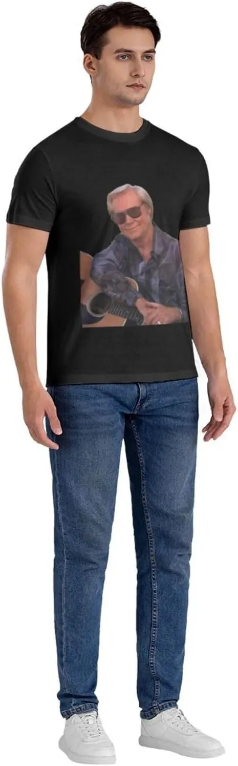 Men's Simple Slim Cotton T-Shirts Casual Easy Care Crew Neck T-Shirts