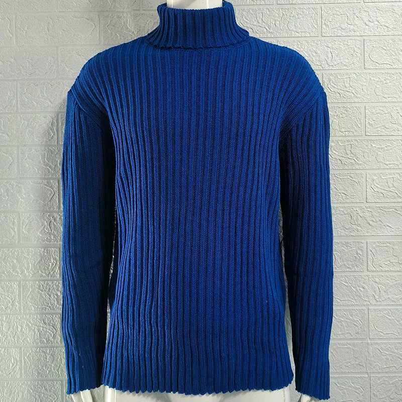 Men's Solid Color Slim Fit Knit Top Autumn And Winter New Sweater Fashion European And American Style