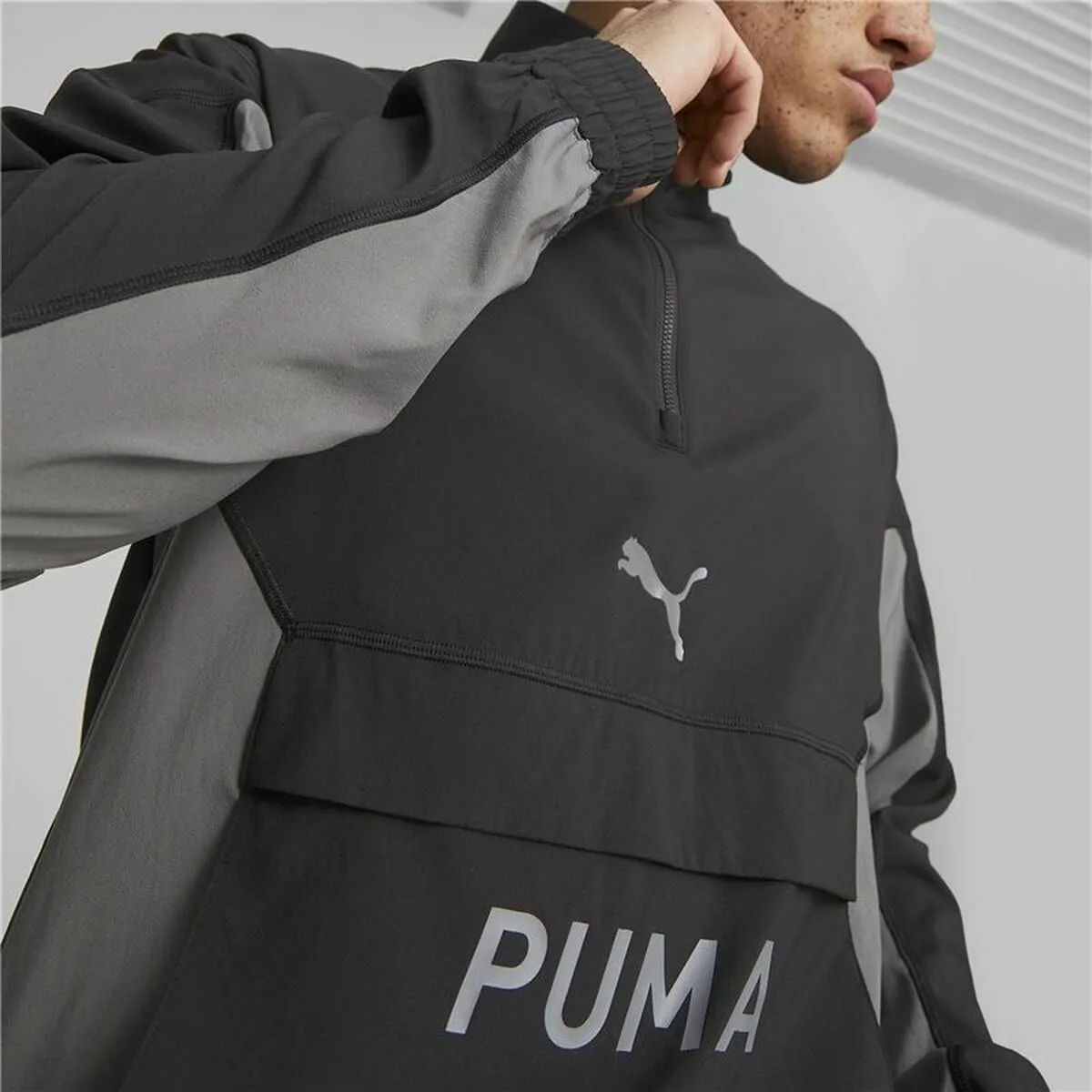 Men'S Sports Jacket Puma Fit Woven Black