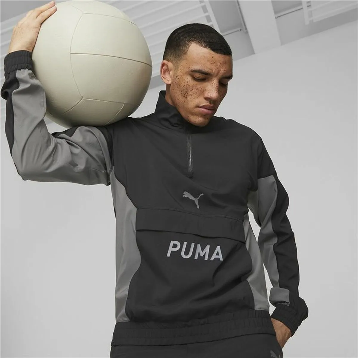 Men'S Sports Jacket Puma Fit Woven Black