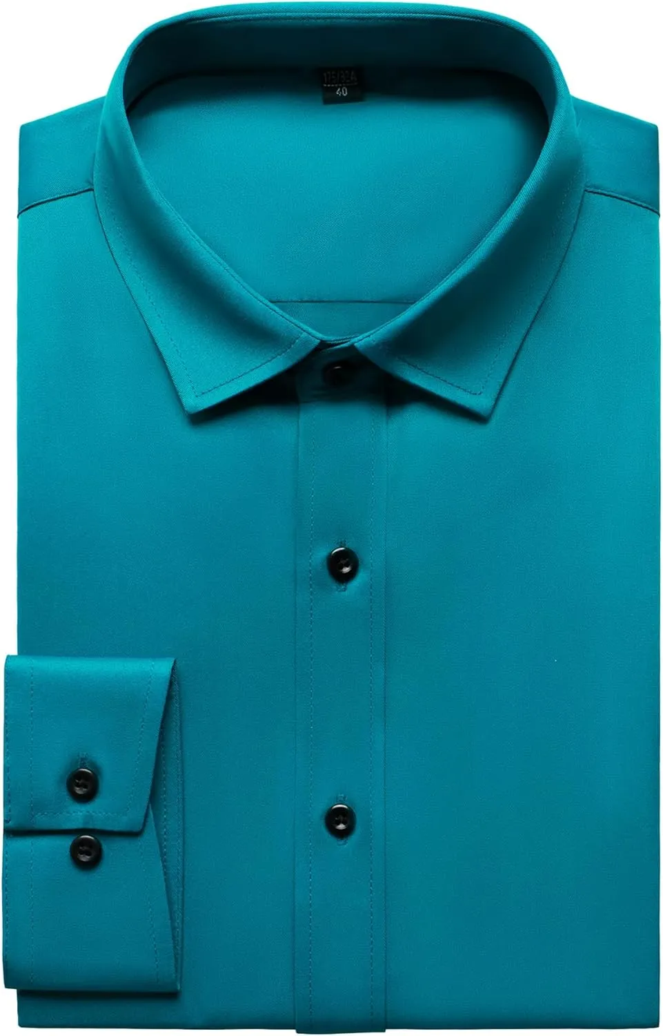 Men's Stretch Wrinkle Free Dress Shirts Formal Prom Wedding Slim Fit Long Sleeve Button Down Shirts