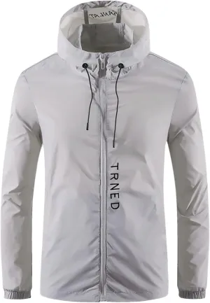 Mens Sun Protection Jacket Ultra-Light Thin Breathable Full Zip Hoodie Hiking Fishing Outdoor Quick Dry Shirt