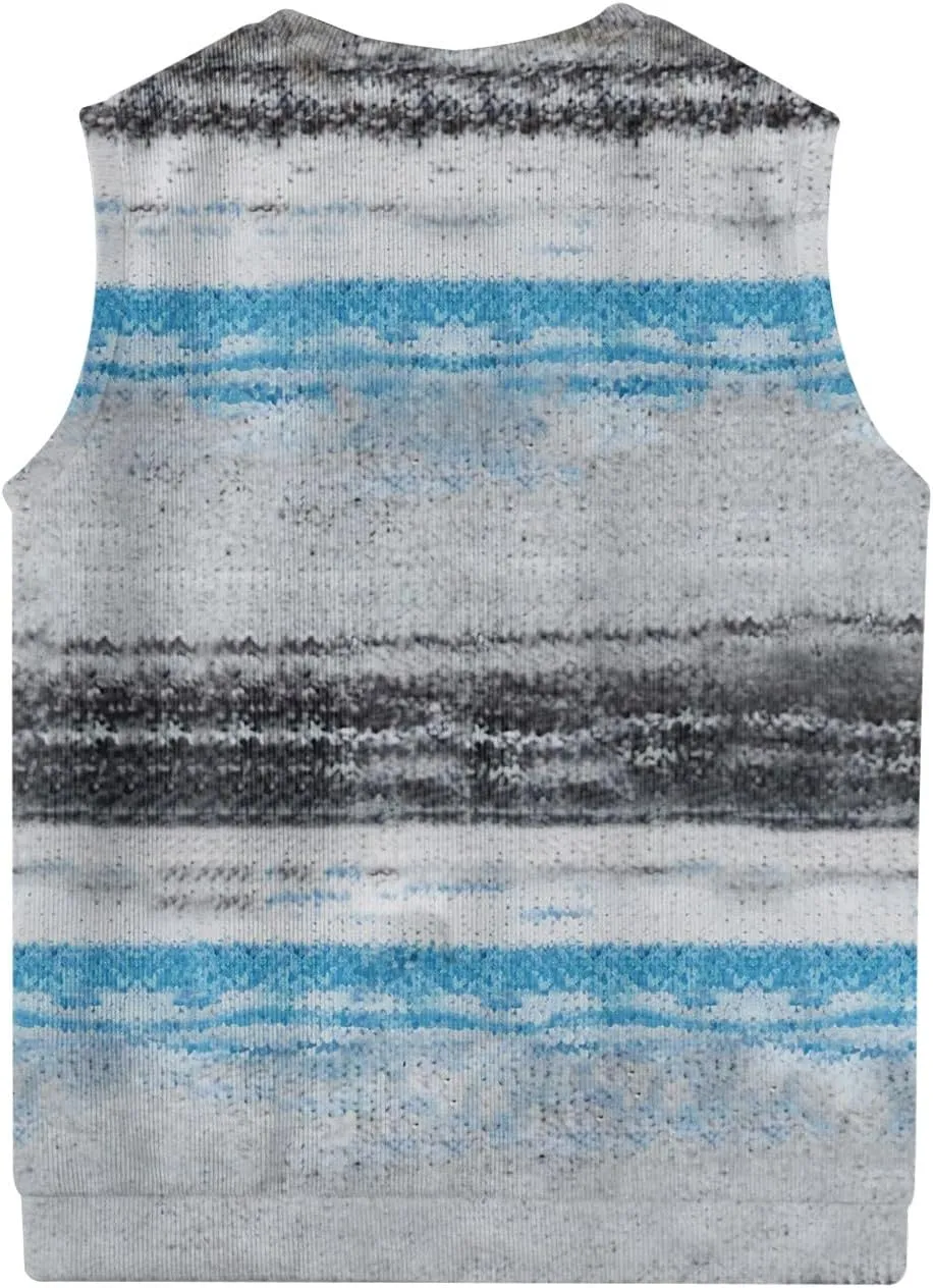 Mens Vest V Neck Sleeveless Knit Pullover Sweater Vest Casual Business Work Slim Fit Lightweight Coat Tops 2025