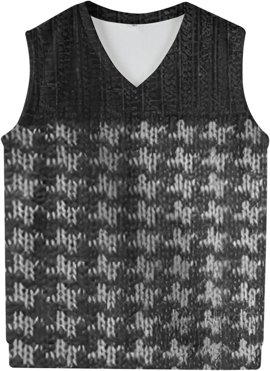 Mens Vest V Neck Sleeveless Knit Pullover Sweater Vest Casual Business Work Slim Fit Lightweight Coat Tops 2025