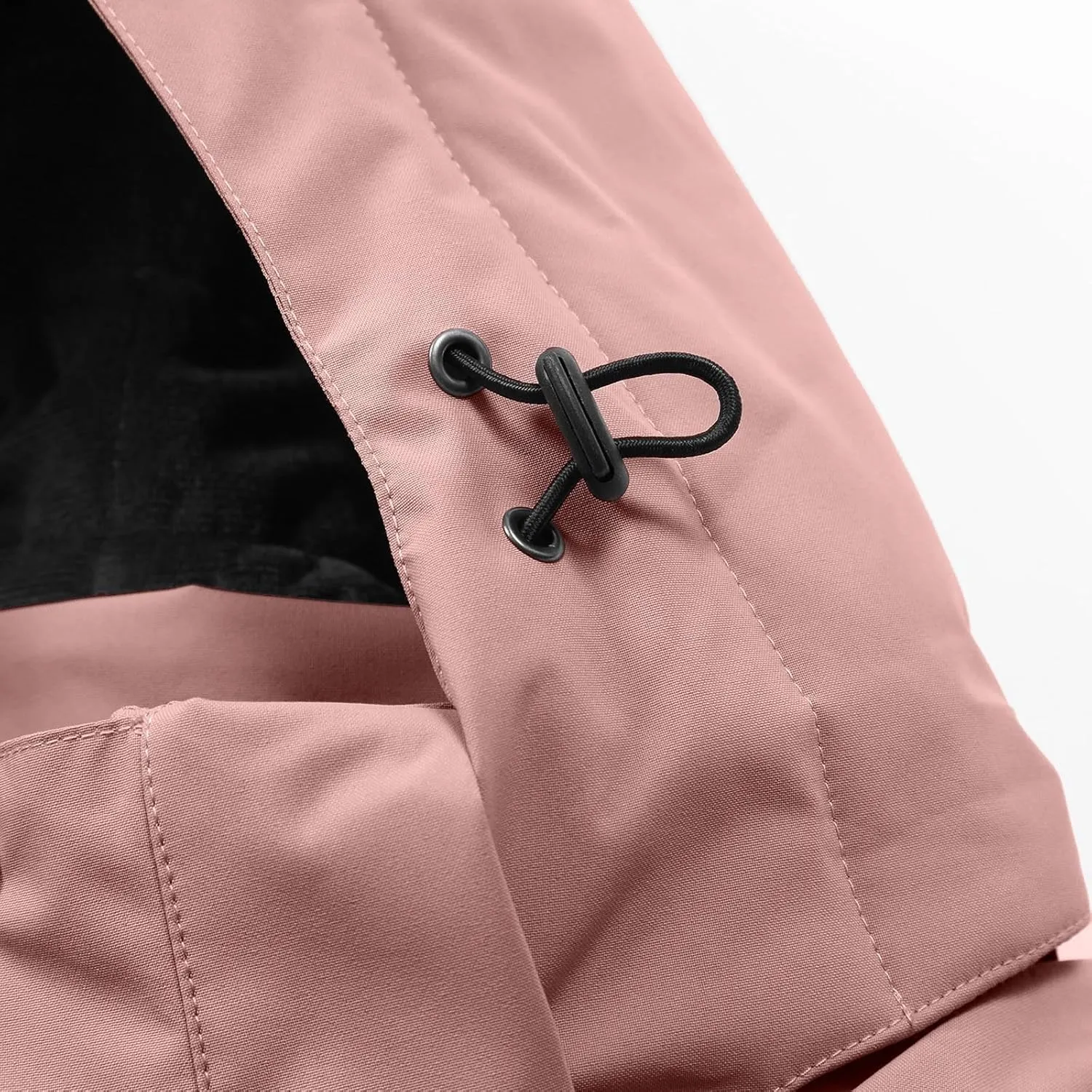 Men's Waterproof Rain Jacket with Detachable Hood Casual Zip Up Lightweight Raincoat Outdoor Softshell Windbreaker