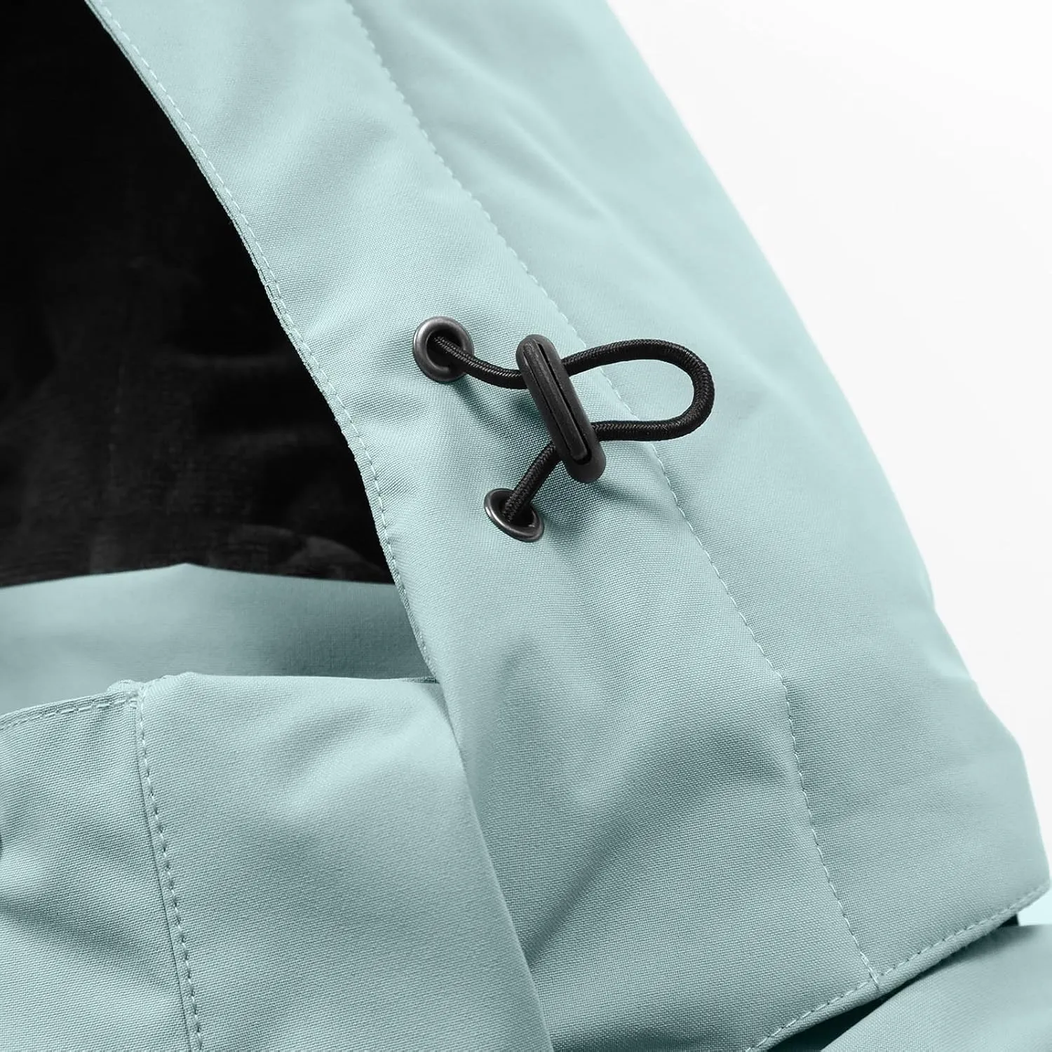 Men's Waterproof Rain Jacket with Detachable Hood Casual Zip Up Lightweight Raincoat Outdoor Softshell Windbreaker