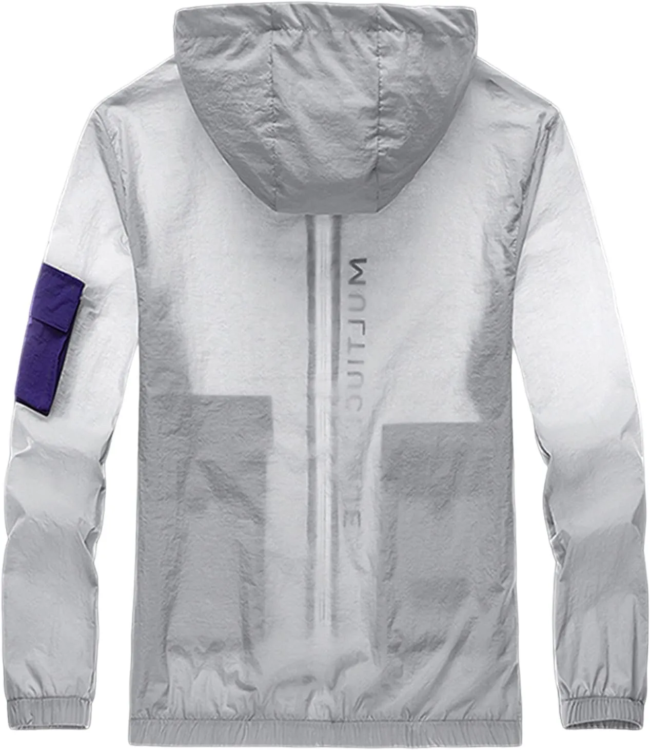 Mens Windproof Jacket Waterproof Lightweight Mountain Sport Jacket Relaxed Fit Hooded Windbreaker Raincoat