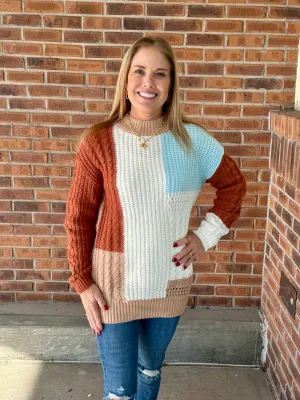 Mia Textured Patchwork Sweater