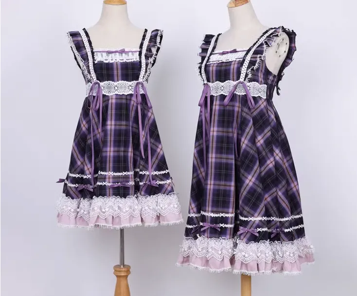 Miaoplus~Sweet Lolita Plaid JSK Multicolors