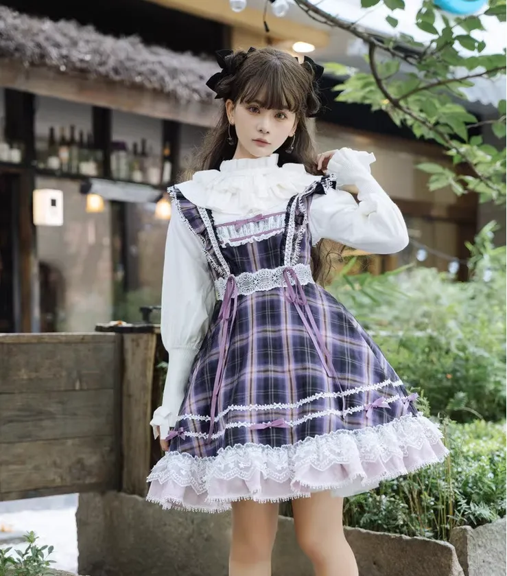 Miaoplus~Sweet Lolita Plaid JSK Multicolors