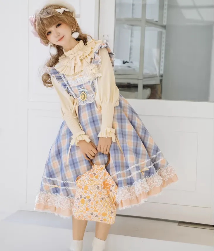 Miaoplus~Sweet Lolita Plaid JSK Multicolors