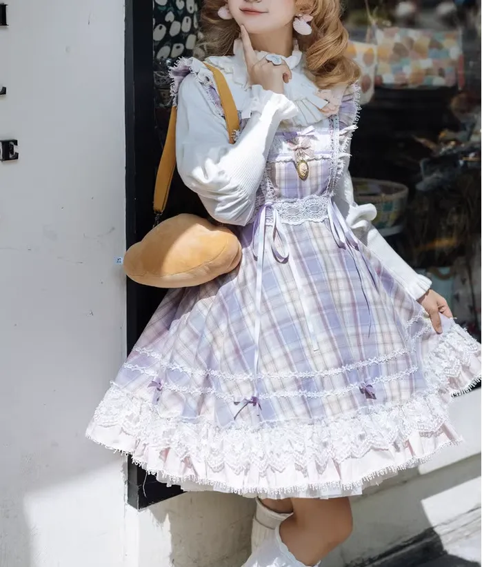 Miaoplus~Sweet Lolita Plaid JSK Multicolors