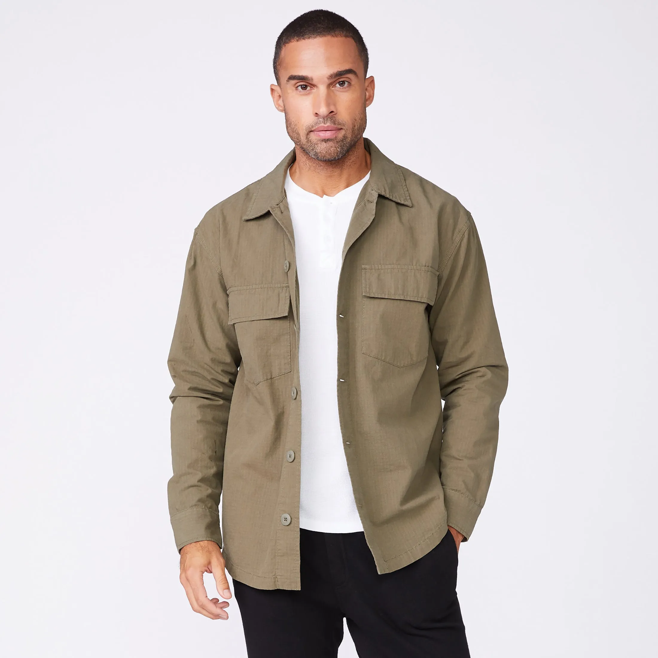 Shirt Jacket Multipurpose Design Hidden Storage Pockets