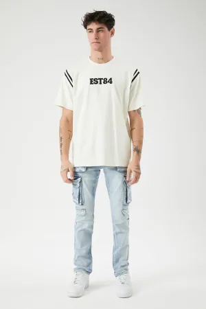 Mid-Rise Slim-Fit Cargo Jeans