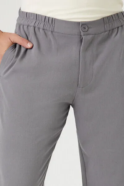 Mid-Rise Slim-Fit Pants