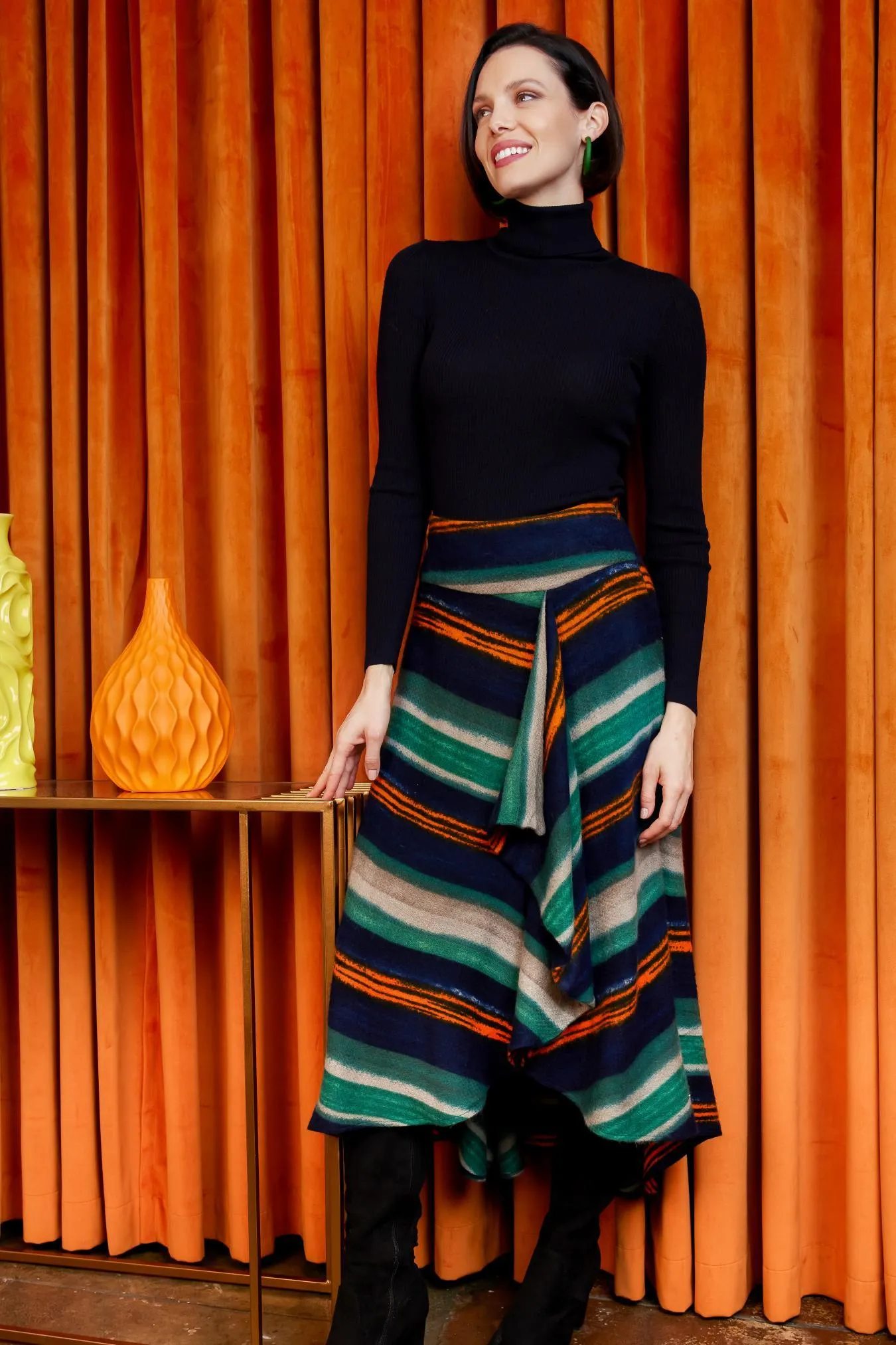 Chill Mood Midi Fleece Skirt