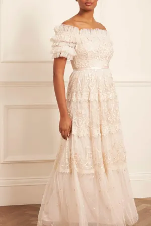 Midsummer Lace Off-Shoulder Gown Casual Comfort Wear Happy Scent