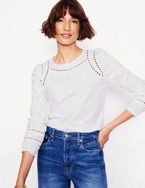 Bold Design Mila Long Sleeve Top-White