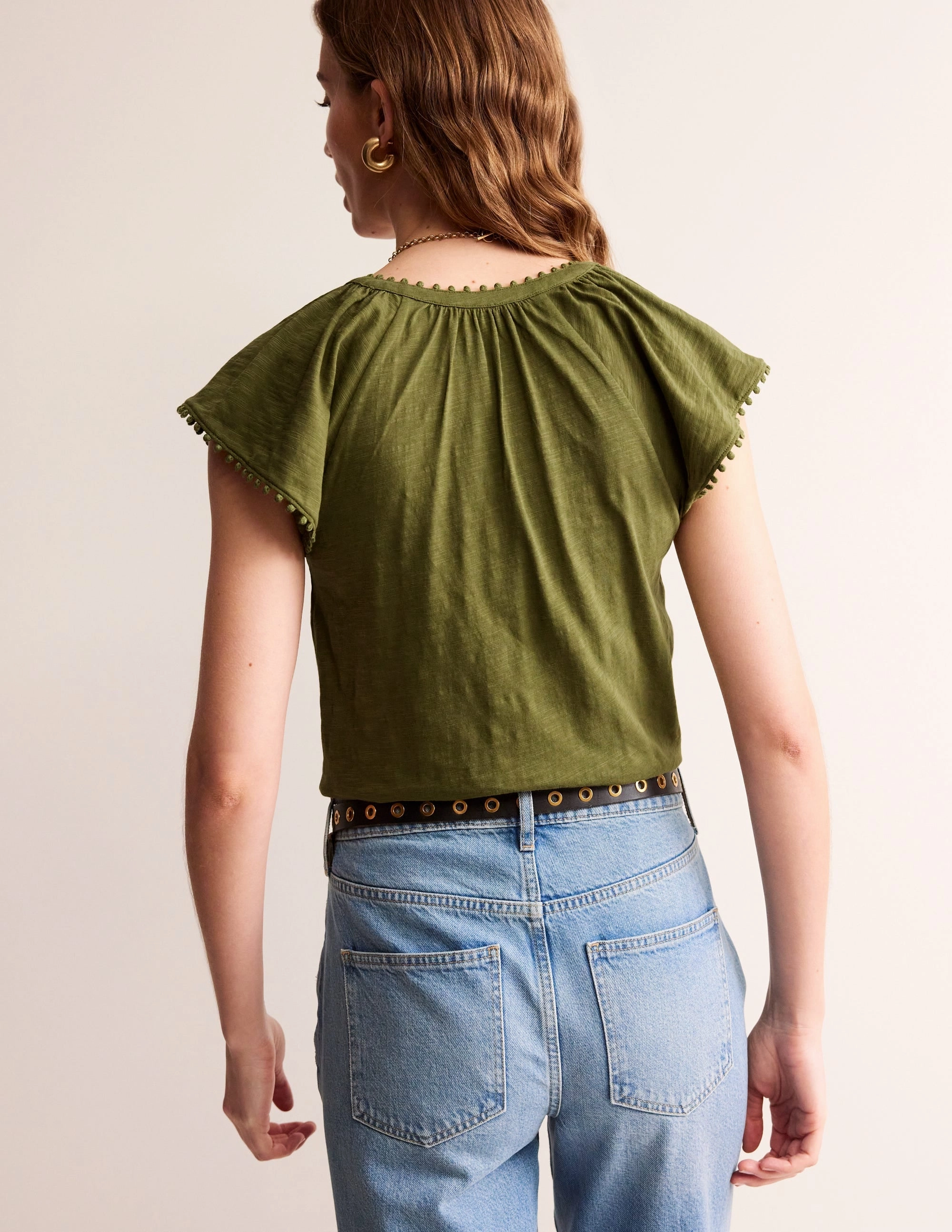 Millie Trim Detail Top-Mayfly RibbedHemline