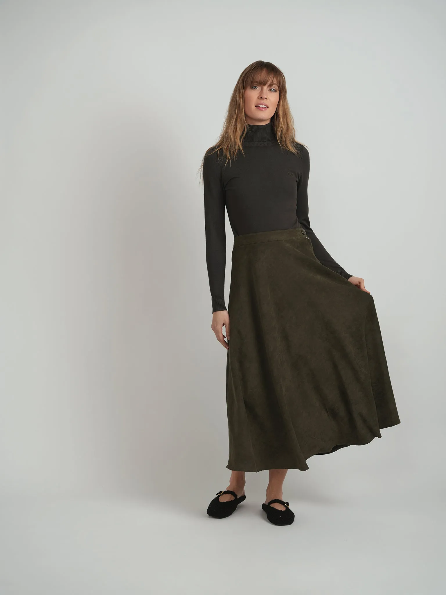 MiuMax olive Turtleneck WB5CM1752TE Refined Mood