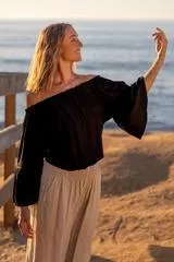 HighDensity Knit Drop Shoulder PIYOGA Lace Lined Top