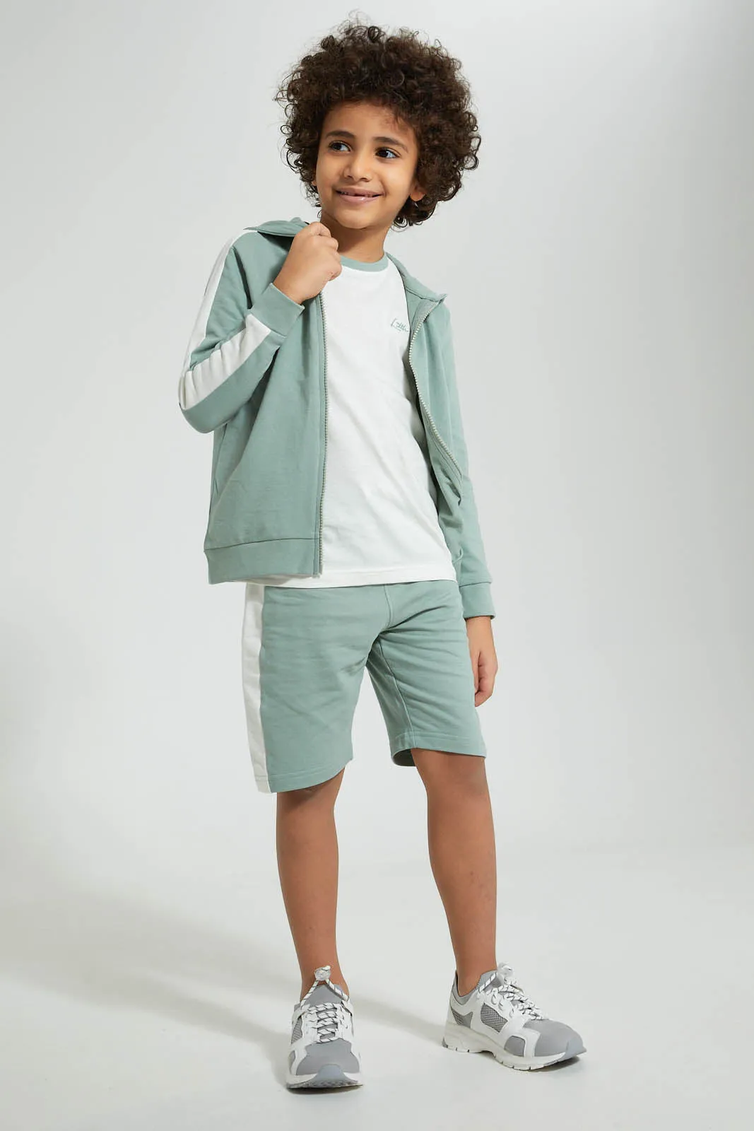 Mint Hooded Jog Suit (3 Piece)