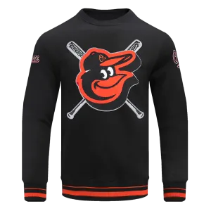 MLB BALTIMORE ORIOLES MASHUP MEN'S RIB CREWNECK (BLACK/ORANGE)