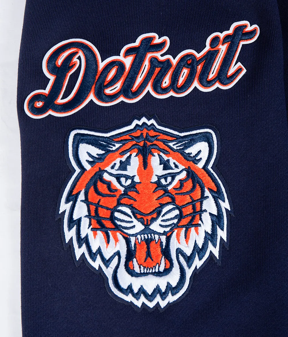 MLB DETROIT TIGERS MASHUP MEN'S RIB CREWNECK (MIDNIGHT NAVY/ORANGE/MIDNIGHT NAVY)
