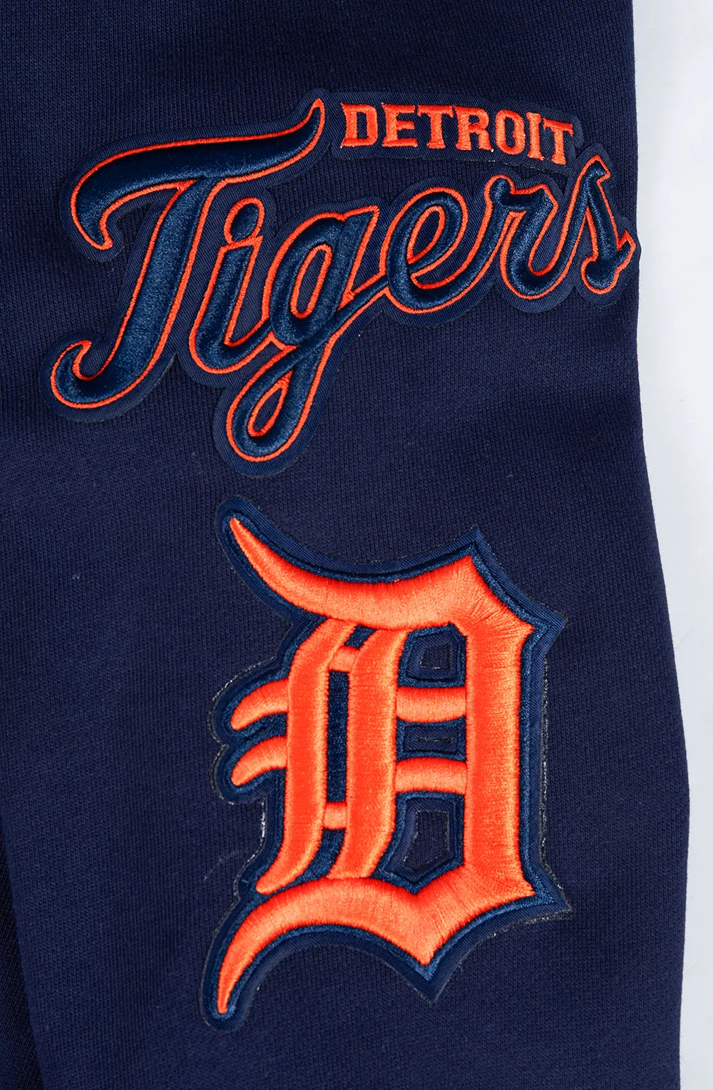 MLB DETROIT TIGERS MASHUP MEN'S RIB CREWNECK (MIDNIGHT NAVY/ORANGE/MIDNIGHT NAVY)