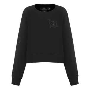 MLB DETROIT TIGERS NEUTRAL WOMEN'S CREWNECK (BLACK)