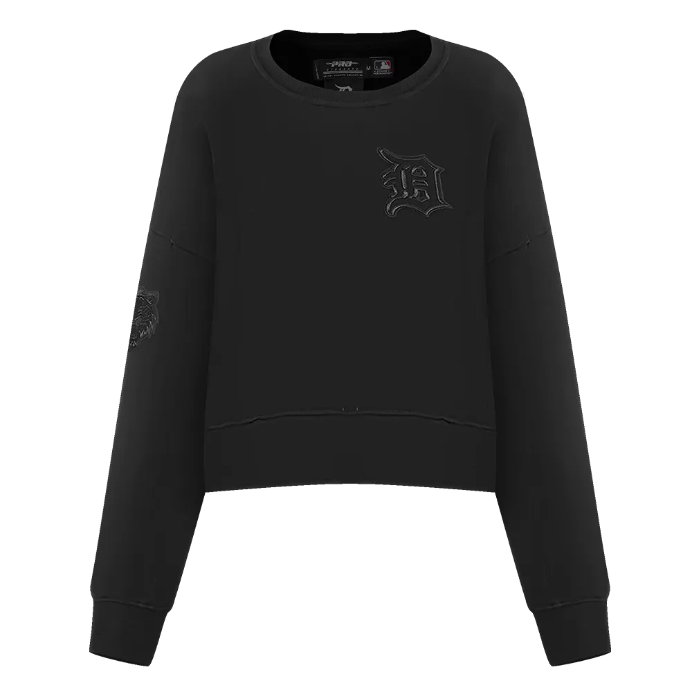 MLB DETROIT TIGERS NEUTRAL WOMEN'S CREWNECK (BLACK)
