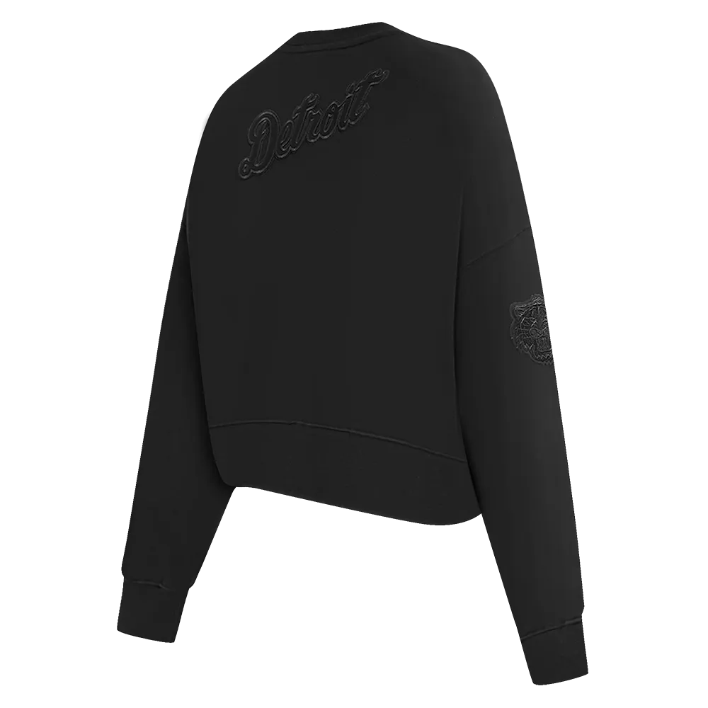 MLB DETROIT TIGERS NEUTRAL WOMEN'S CREWNECK (BLACK)