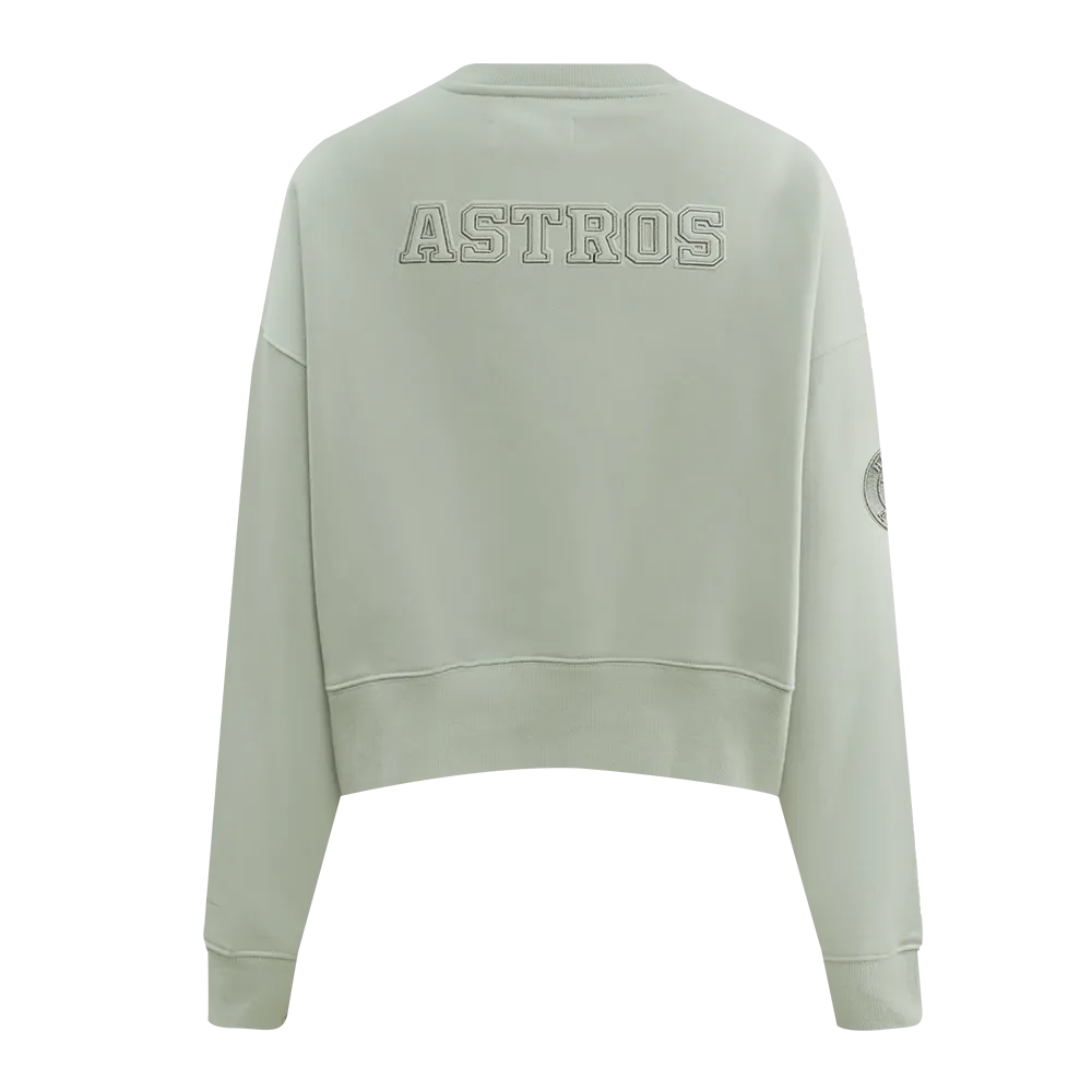 MLB HOUSTON ASTROS NEUTRAL WOMEN'S CREWNECK (MOSS)