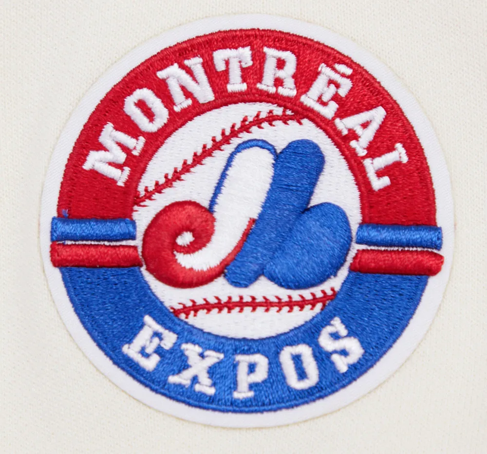 MLB MONTREAL EXPOS RETRO CLASSIC WOMEN'S RIB CREWNECK (EGGSHELL/ RED)