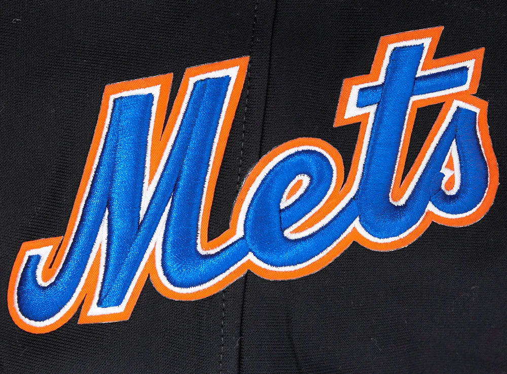 MLB NEW YORK METS OLD ENGLISH MEN'S CREWNECK (BLACK)