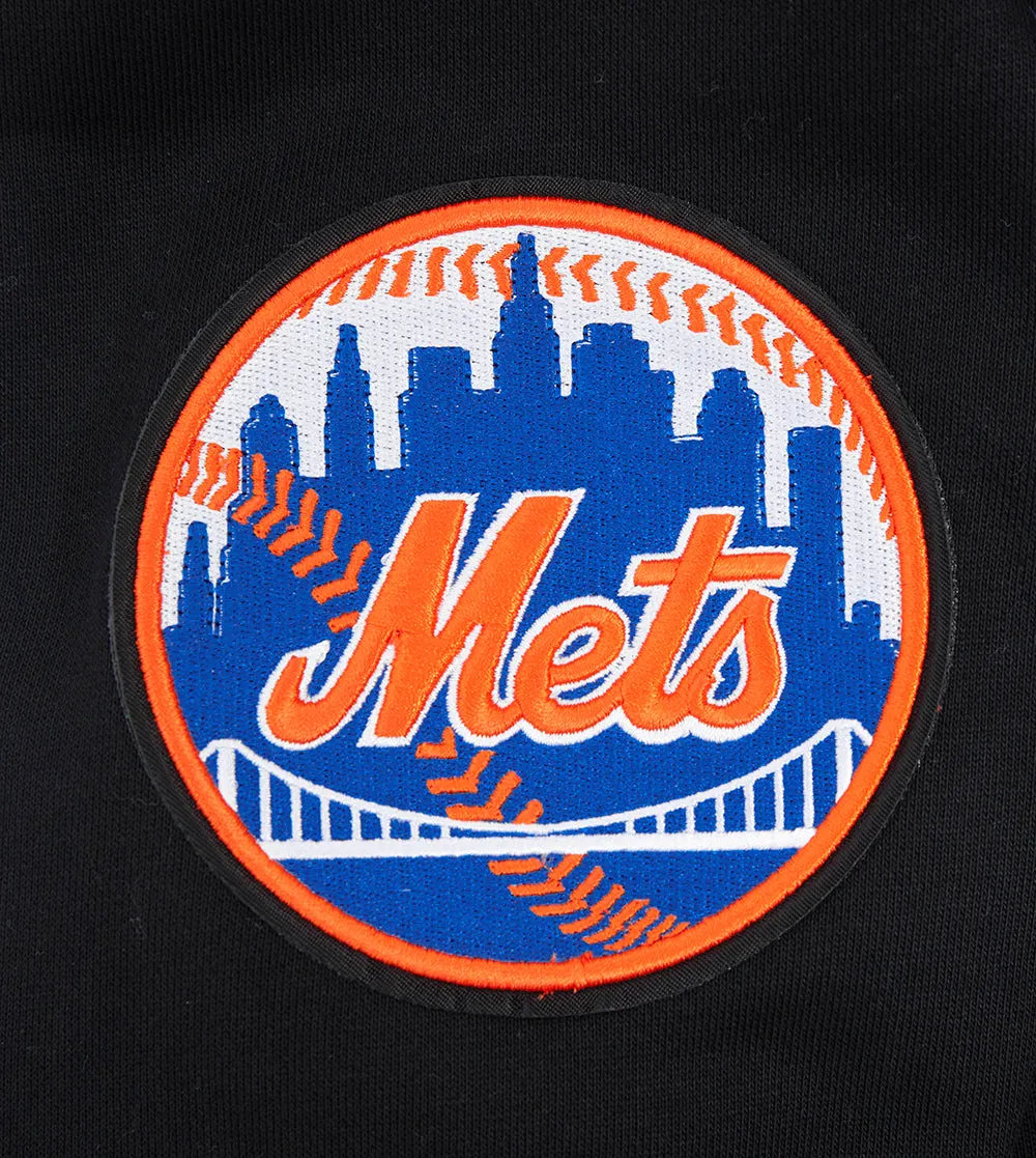 MLB NEW YORK METS OLD ENGLISH MEN'S CREWNECK (BLACK)