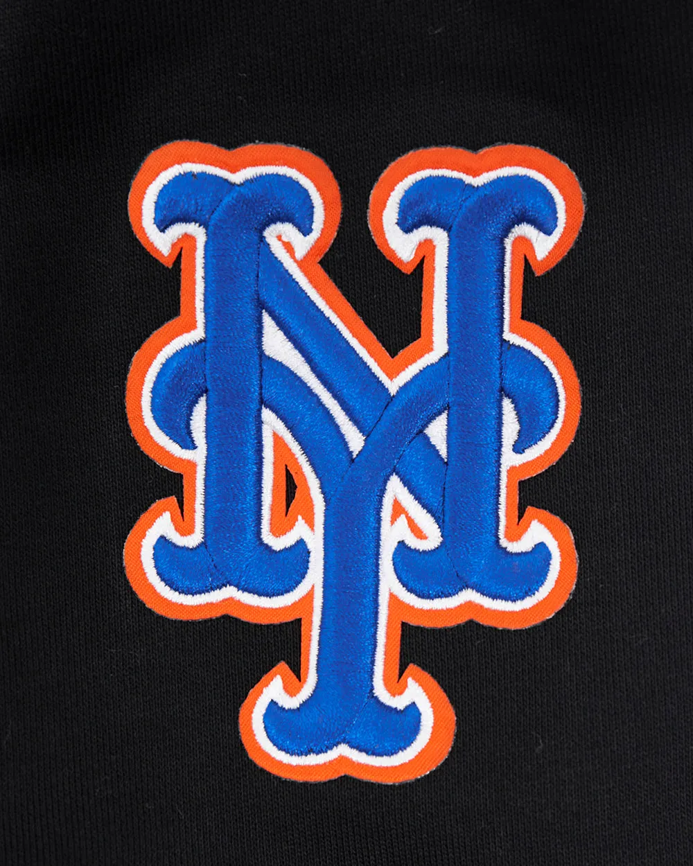 MLB NEW YORK METS OLD ENGLISH MEN'S CREWNECK (BLACK)